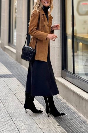 Stilla | Vintage Brun Suez-læder-trenchcoat Til Damer