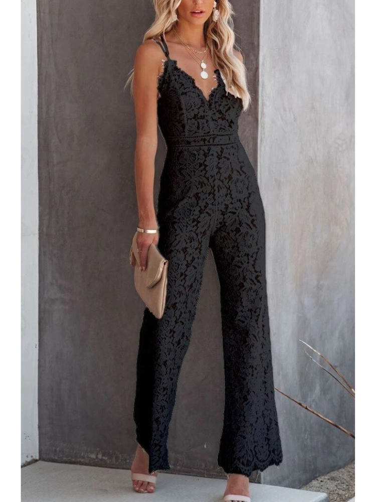 Stilla | Jumpsuit Med V-Udskæring