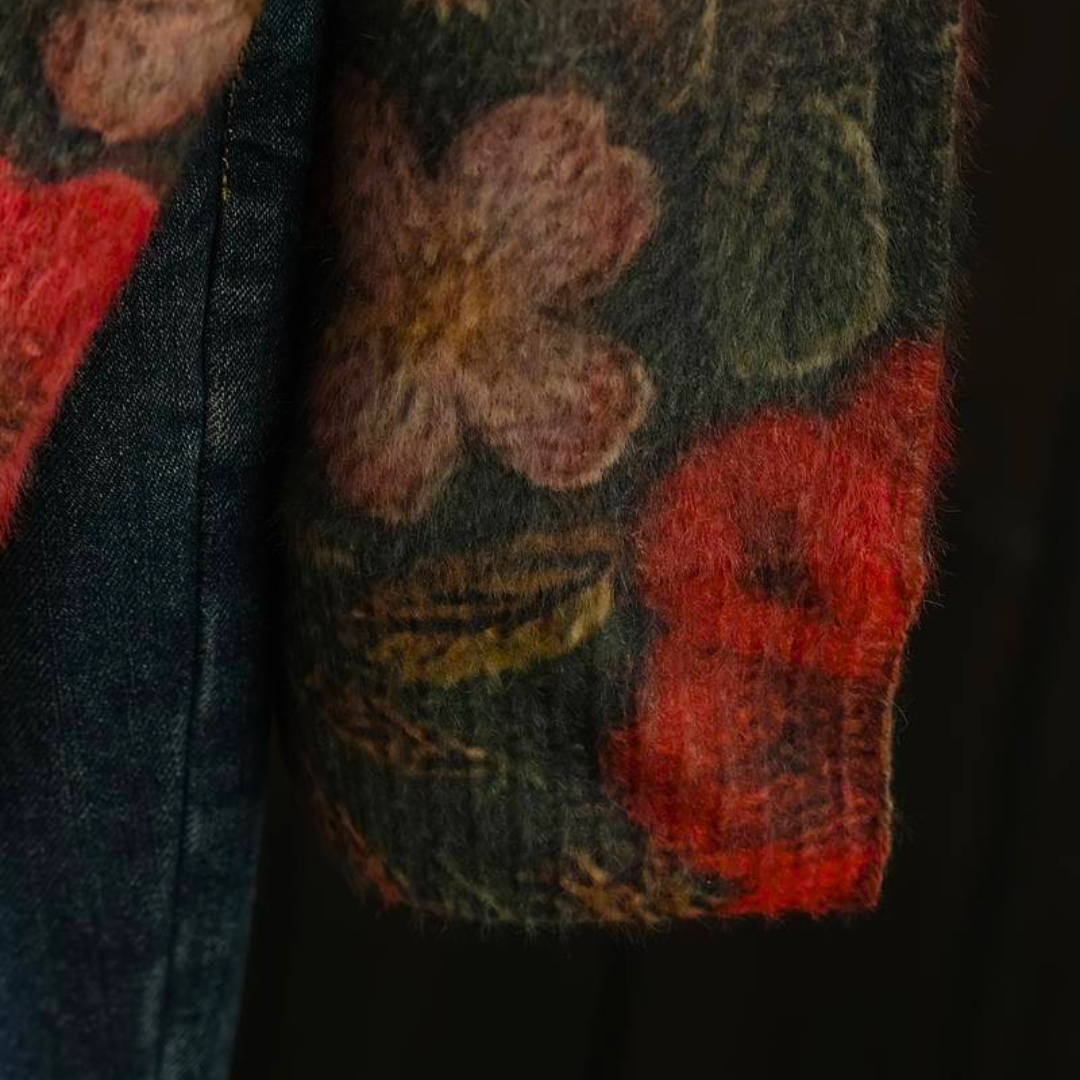 Stilla | Farverig Dame Blomsterpullover Udsalg