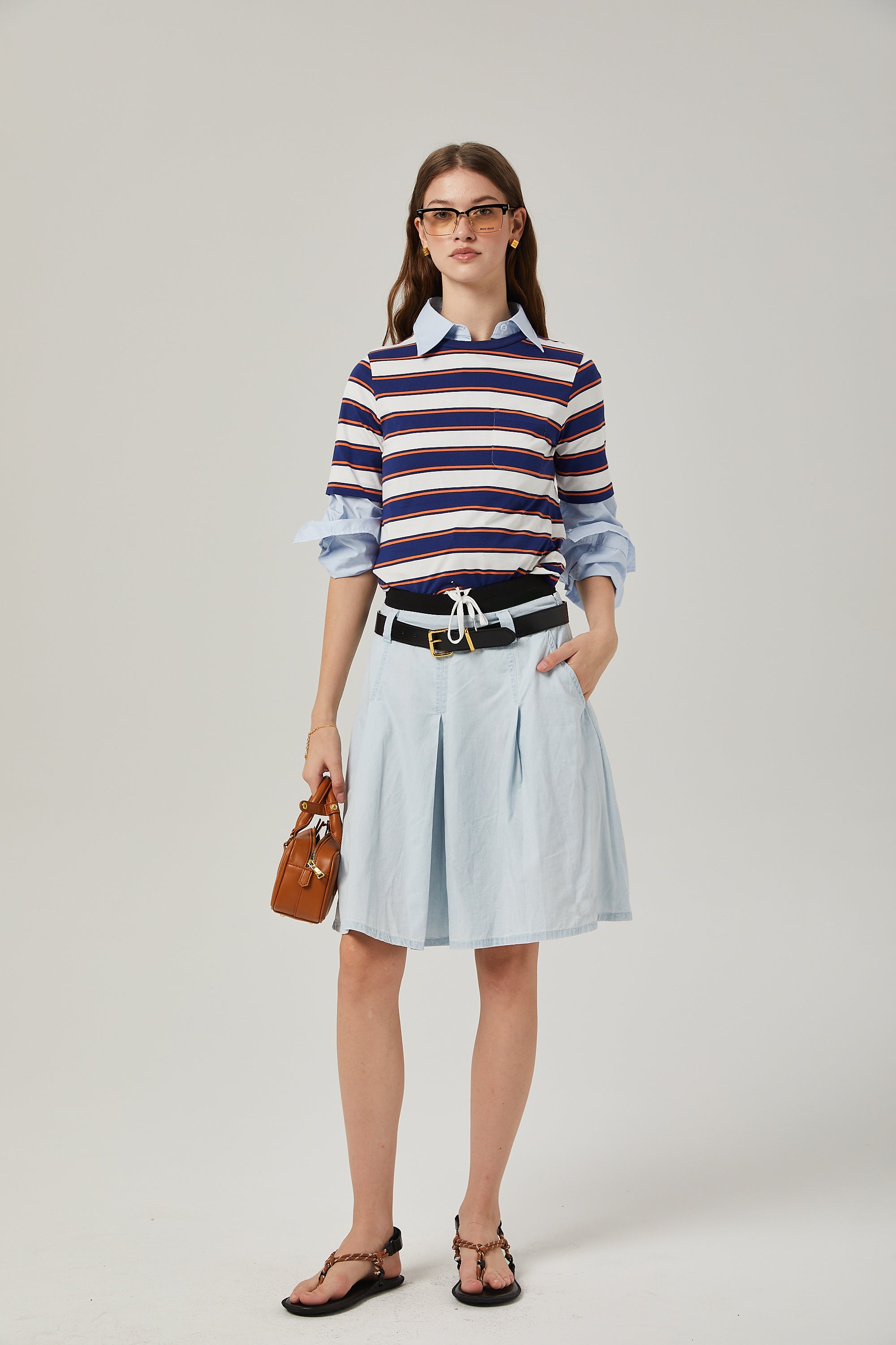Stilla | Stripe Print Bomulds T-Shirt Mode