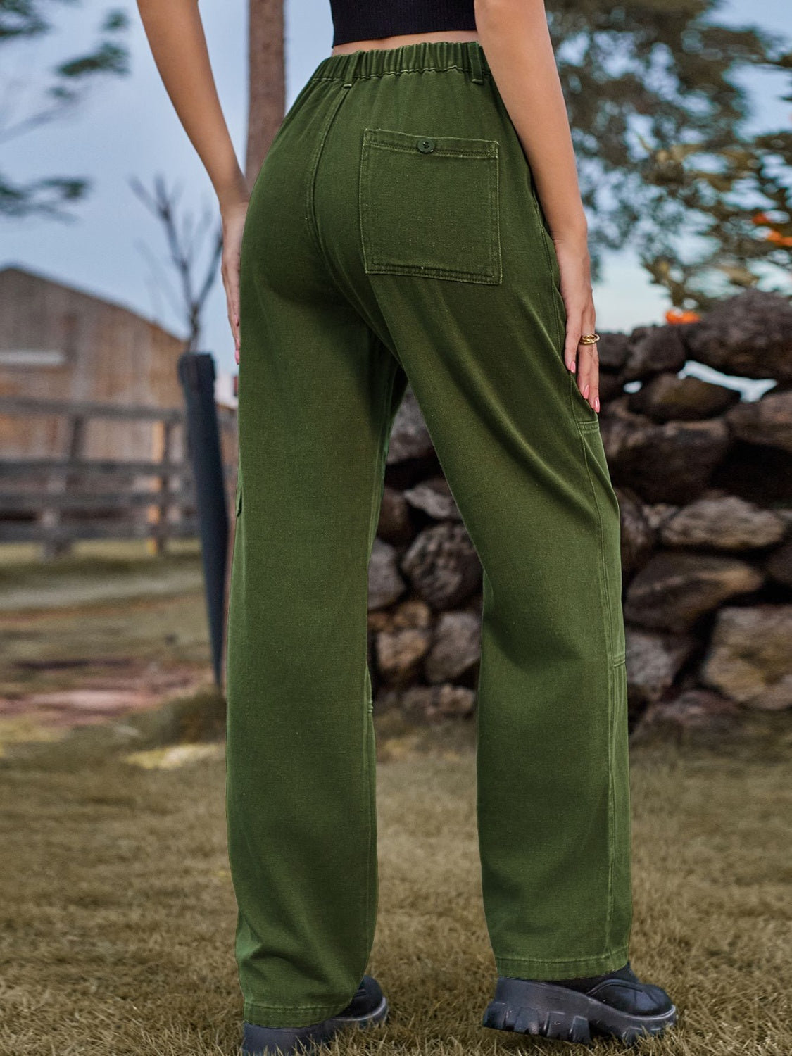 Stilla | Talje Cargo Straight Jeans Online
