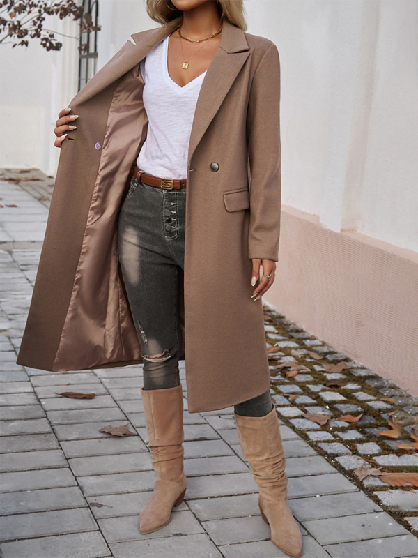 Stilla | Damefrakke Tweed Med Revers Og Lommer