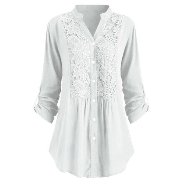 Stilla | Blouse Langærmet Bluse Med Blonde
