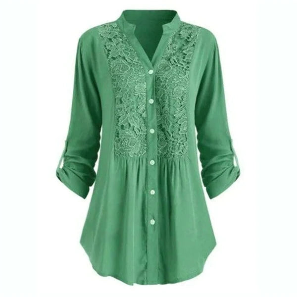 Stilla | Blouse Langærmet Bluse Med Blonde