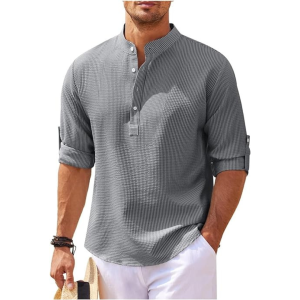 Stilla | Henley Shirt Løs Løs pasform