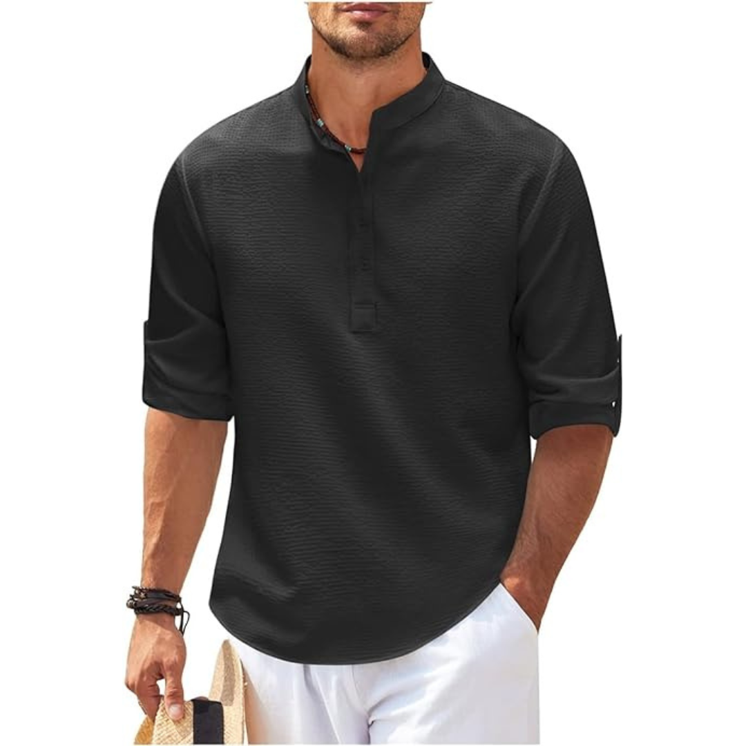 Stilla | Henley Shirt Løs Løs pasform