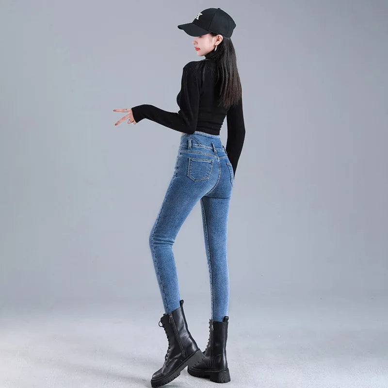 Stilla | Skinny Jeans i Fleece