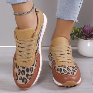 Stilla | Dame Sneakers Med Leopardsmønster Udsalg