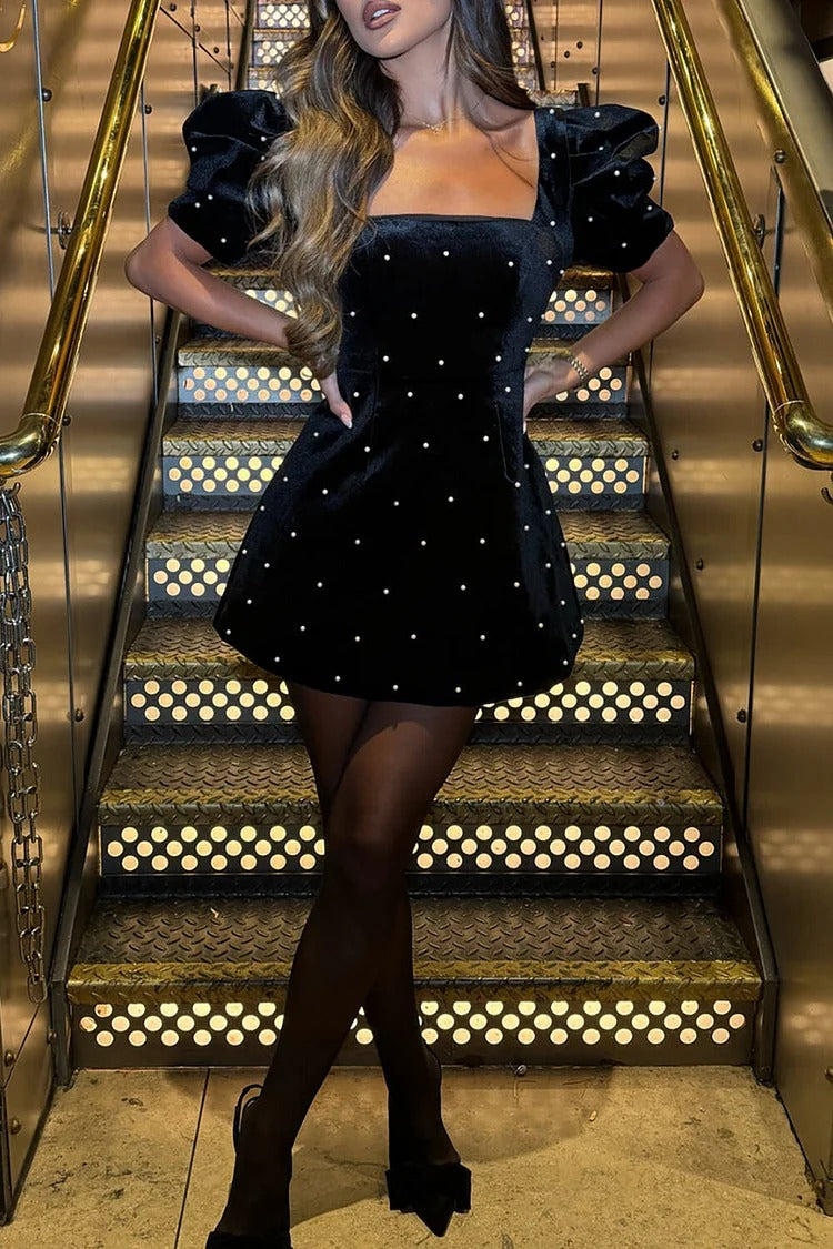 Stilla | Disco Glamour Mini-kjole Af Strækbart Materiale Online salg