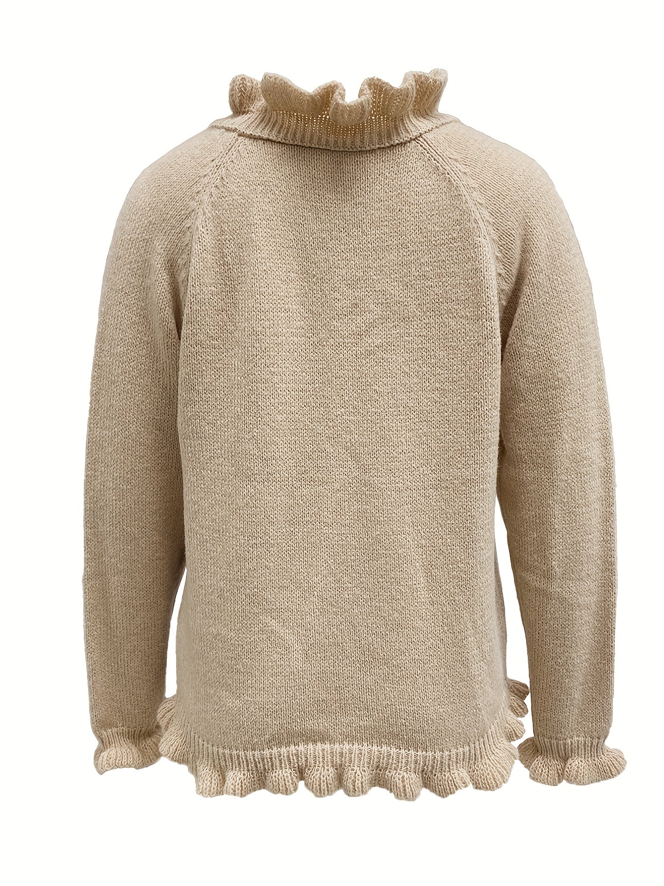 Stilla | V-hals sweater med flæser i bunden med knapper Rabat