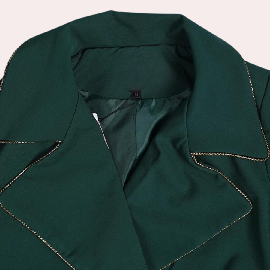 Stilla | Elegant Lang Kvinde Frakke Med Revers