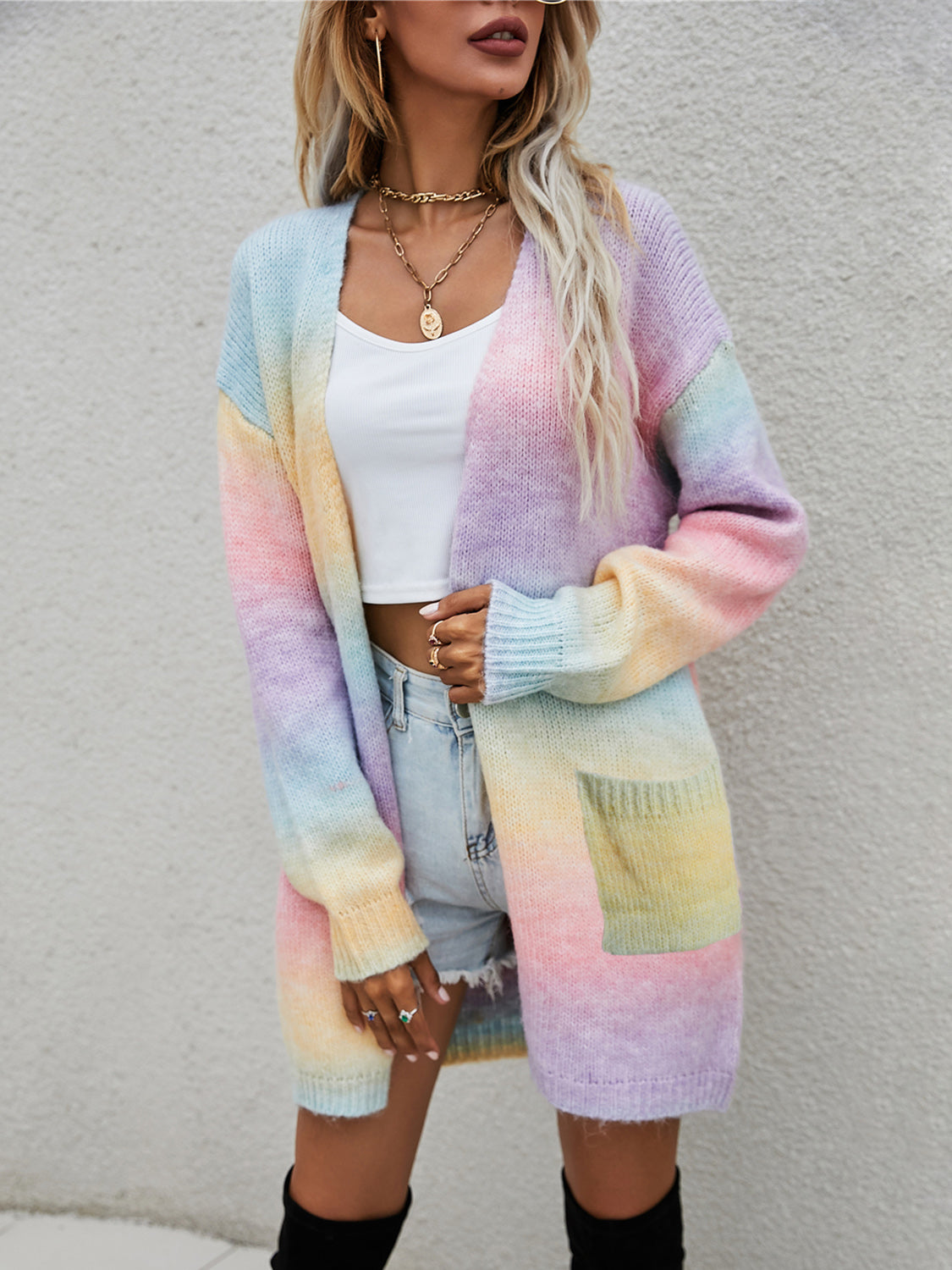 Stilla | Engel Vinger Fullsize Foret Lukkede Foran Gradient Cardigan Levere