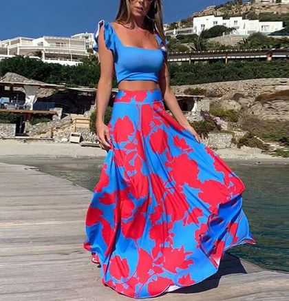 Stilla | Sexet To-delt Sommerkjole Med Boho Print Online nu