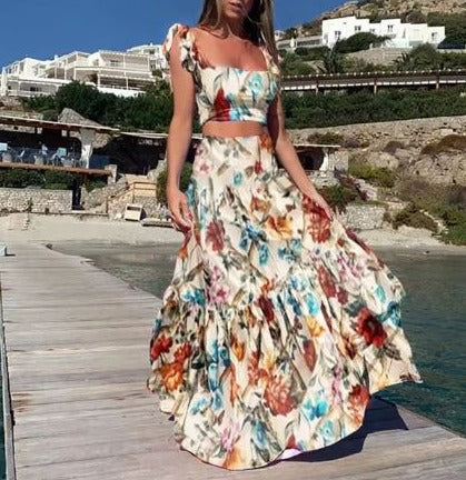 Stilla | Sexet To-delt Sommerkjole Med Boho Print Online nu
