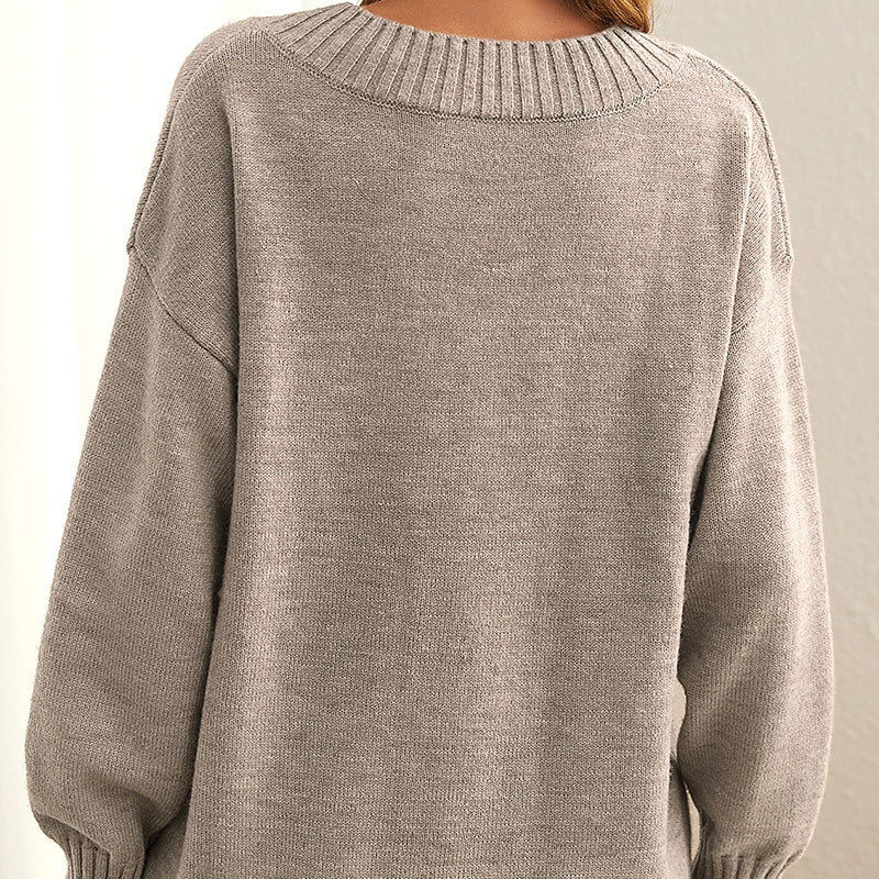 Stilla | Pullover med ribbet V-hals