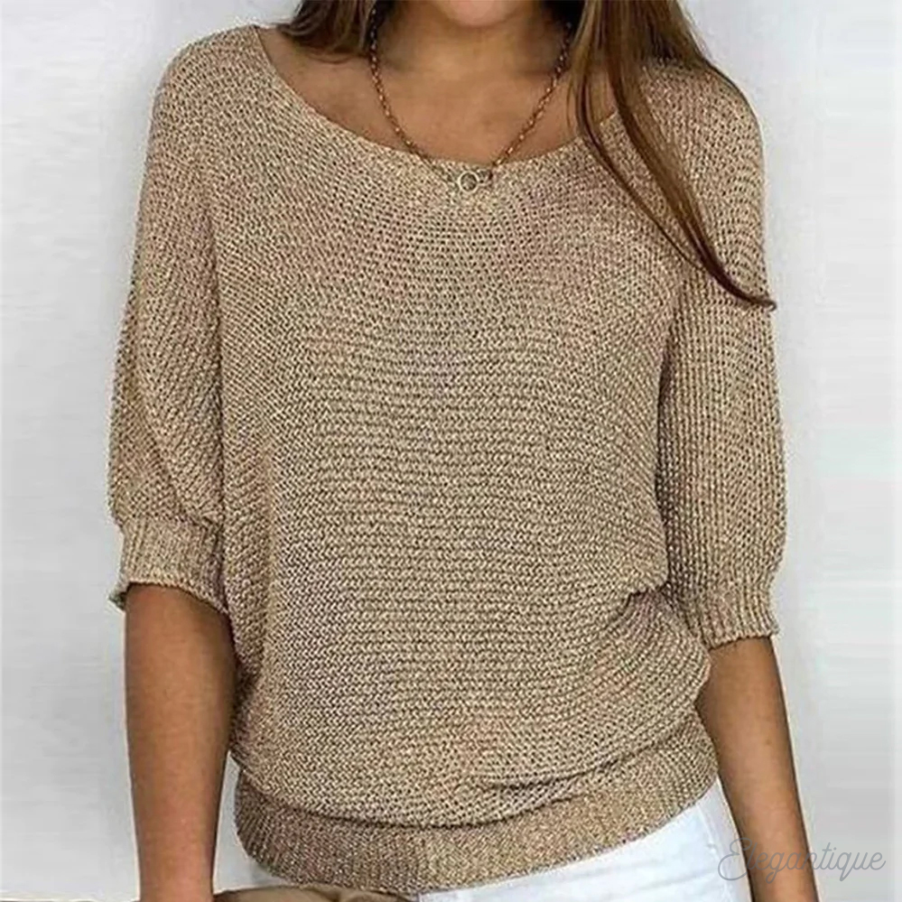 Stilla | Kreidefarbenes Oberteil mit minimalistischem Stil