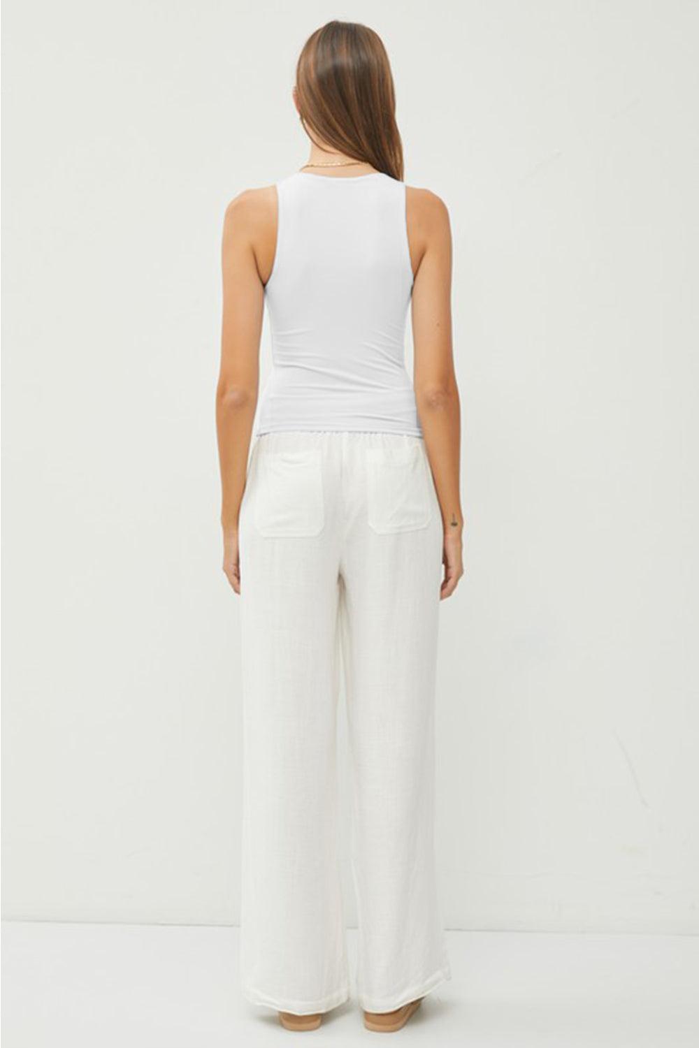 Stilla | Cool Rund Hals Bred Strop Tank