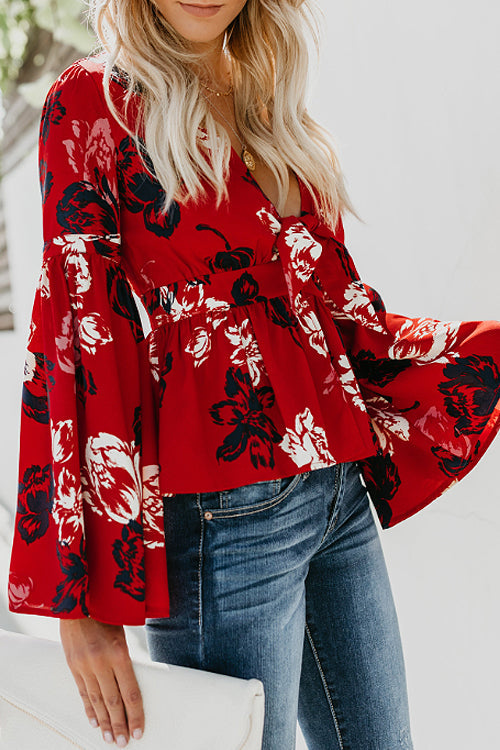 Stilla | Rochelle Blomster Print Langærmet Bluse