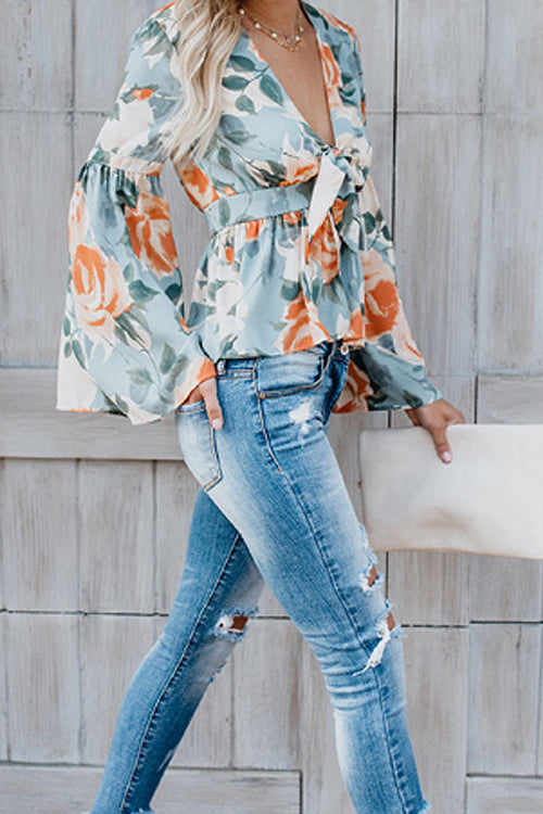 Stilla | Rochelle Blomster Print Langærmet Bluse