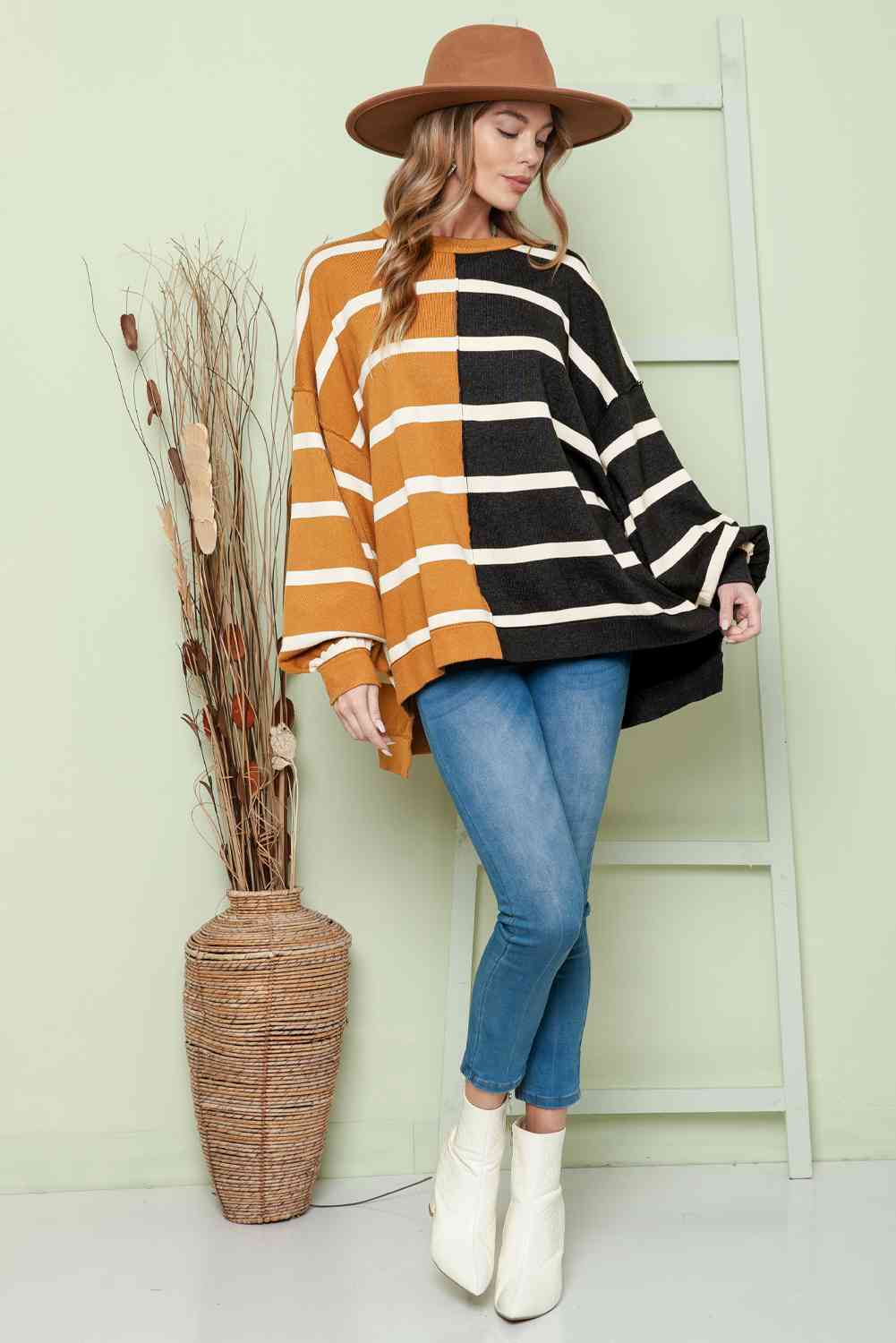 Stilla | Dropped Shoulder Rund Hals Bluse Levere