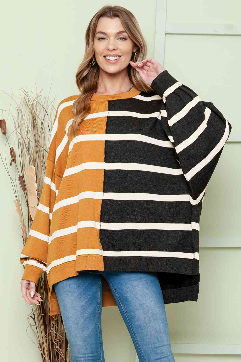 Stilla | Dropped Shoulder Rund Hals Bluse Levere