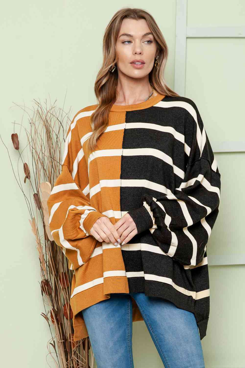 Stilla | Dropped Shoulder Rund Hals Bluse Levere