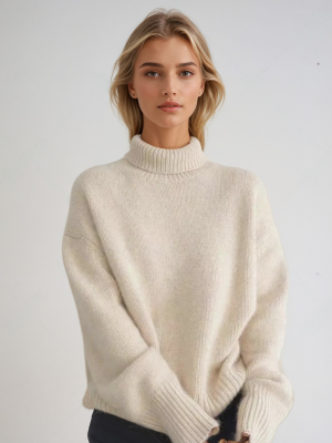 Stilla | Behagelig Strikket Rullekravepullover Online Hot Salg