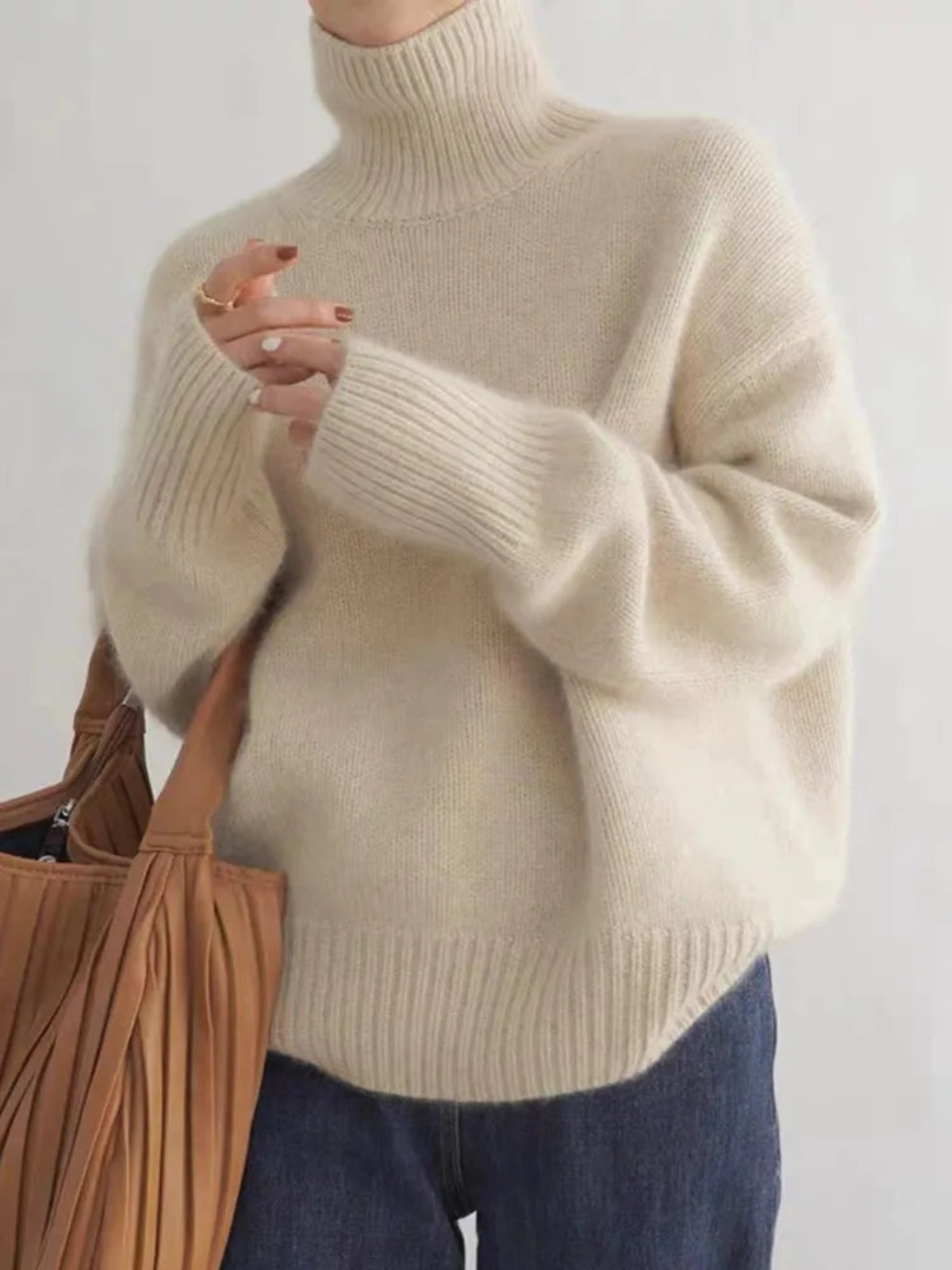 Stilla | Behagelig Strikket Rullekravepullover Online Hot Salg