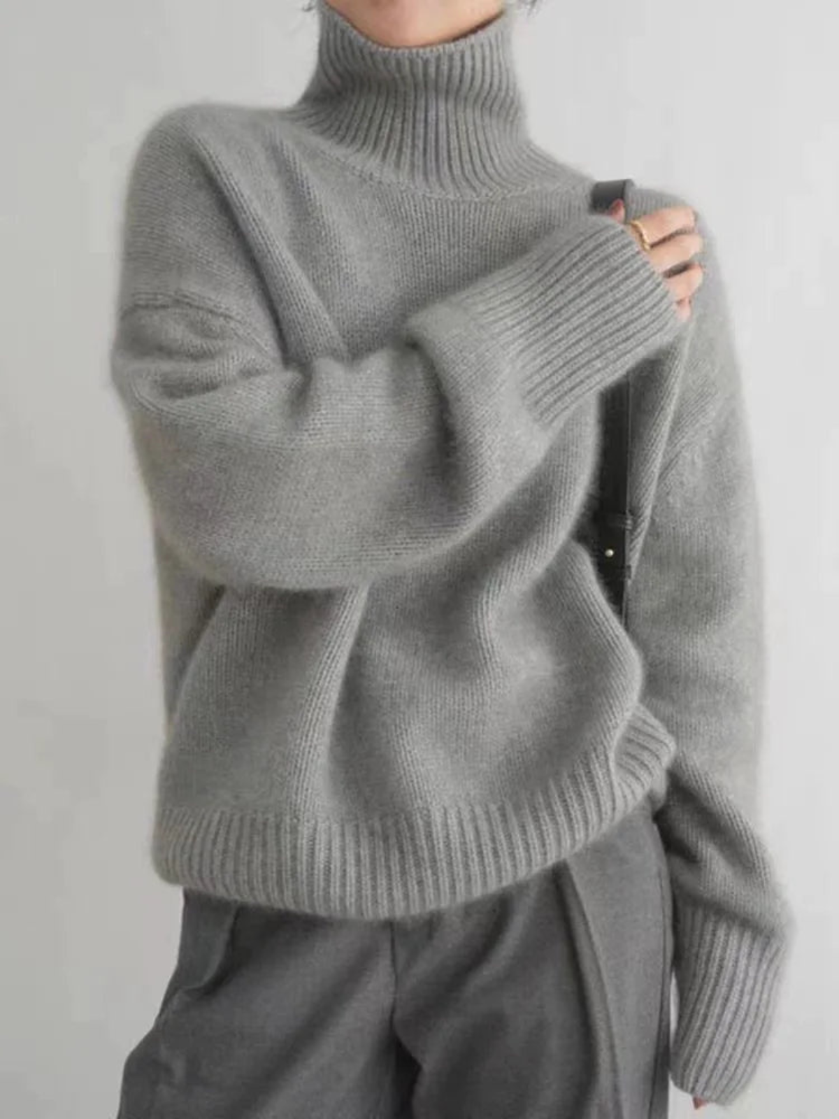 Stilla | Behagelig Strikket Rullekravepullover Online Hot Salg