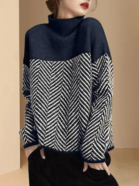 Stilla | Blød og Splittet Pullover Med Halv Højde Mode