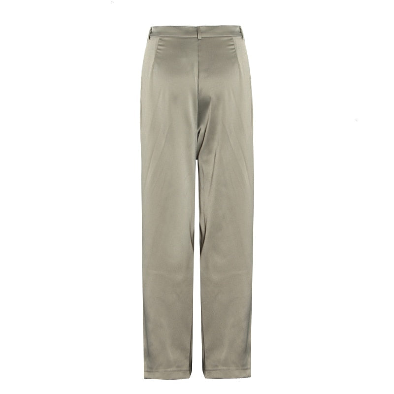 Stilla | Casual Loose Bukser Høj Talje Maxi Bred Benform Pants