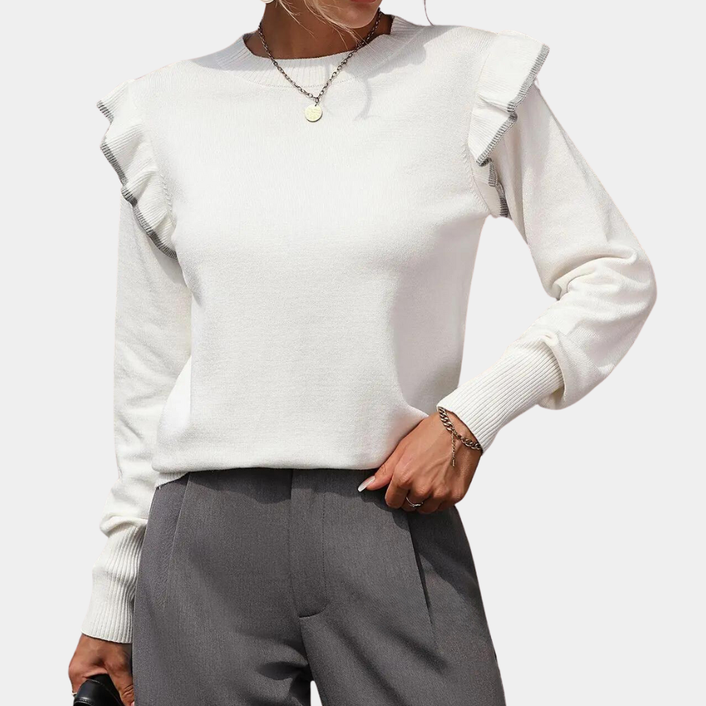 Stilla | Elegante Trøje Med Ruffles Til Kvinder Levere