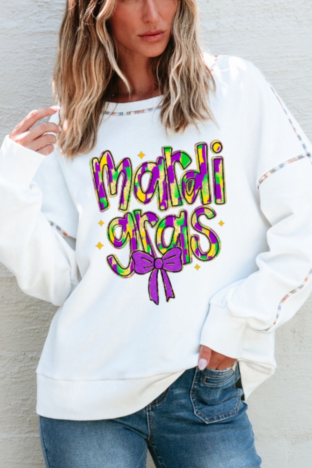Stilla | MARDI GRAS Rund hals Langærmet Sweatshirt