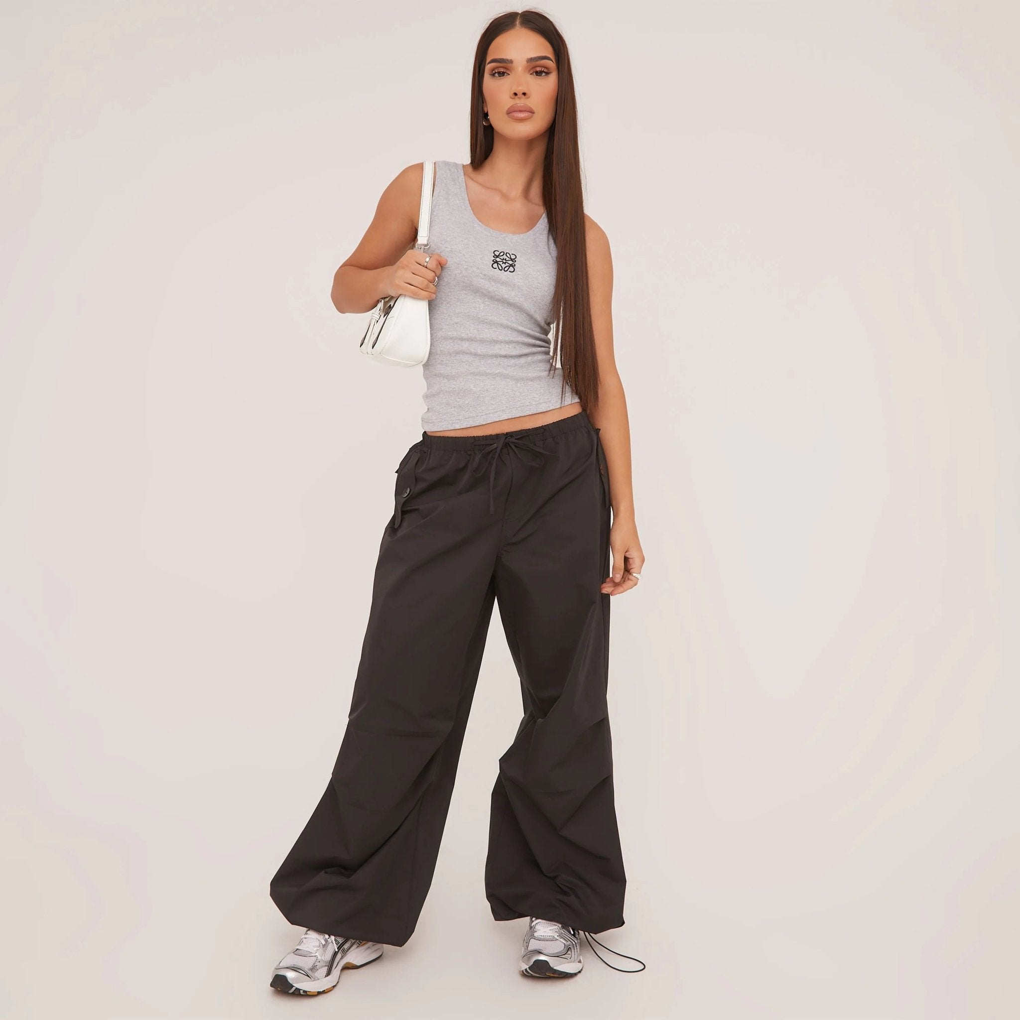 Stilla | Ribbet Tanktop Broderi Detaljer