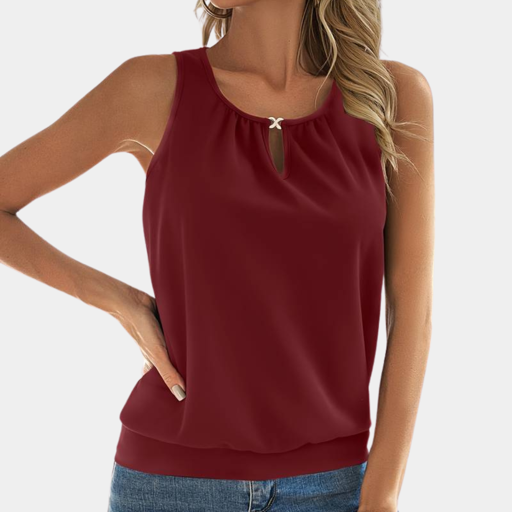 Stilla | Elegant Ærmeløs Damebluse