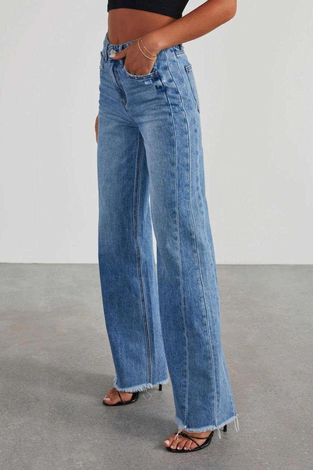 Stilla | Hem Bred Ben Jeans med Lommer