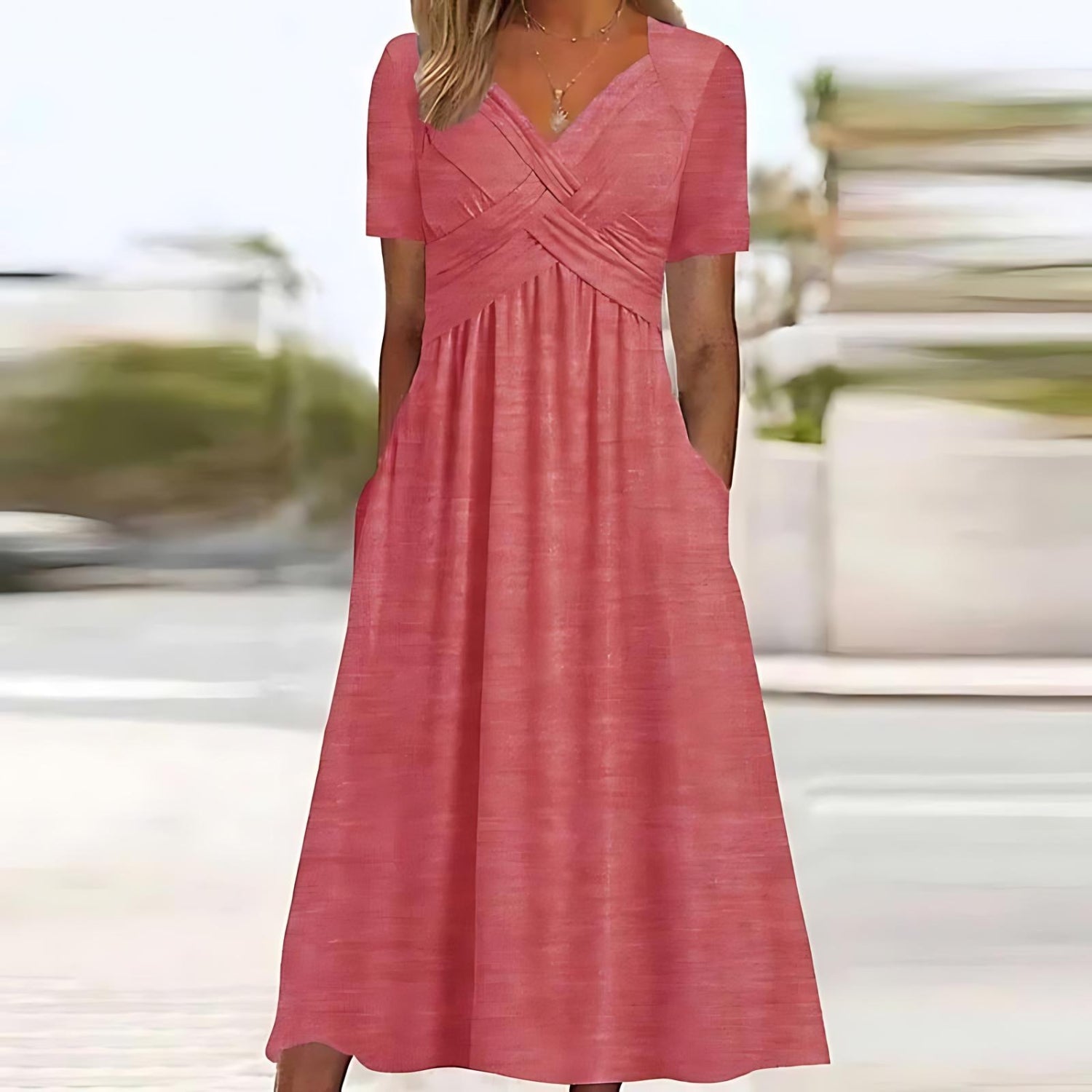 Stilla | Midi Elegante kjole med mavekontrol Rabat