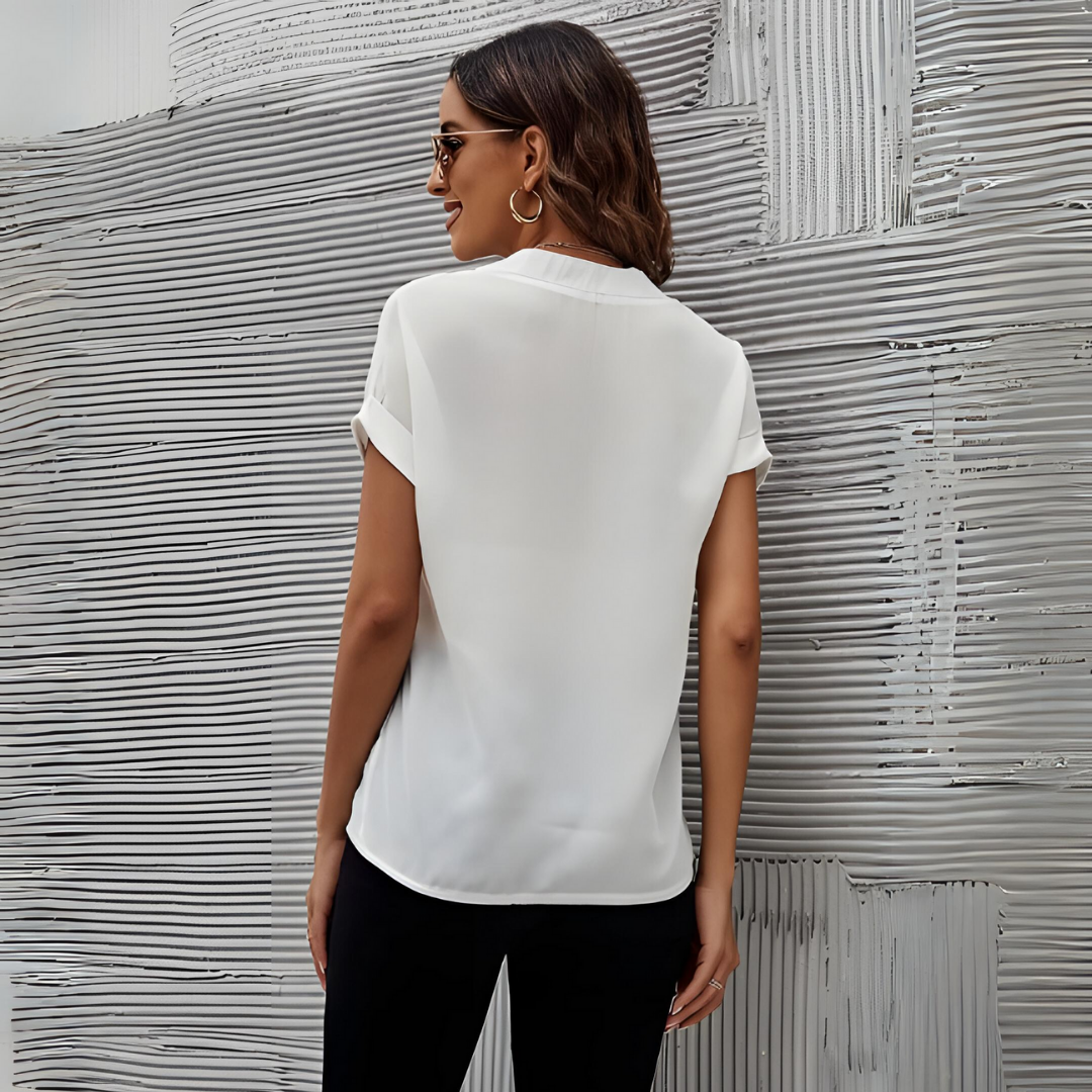 Stilla | Smart Bluse Med V-Hals Til Kvinder Mode
