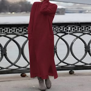 Stilla | Hyggeligt Velour Sweatshirt Kjole Online salg