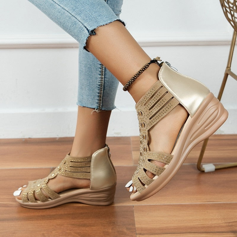 Stilla | Roman Thred Lav kile sandaler Rabat