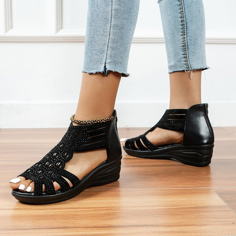 Stilla | Roman Thred Lav kile sandaler Rabat