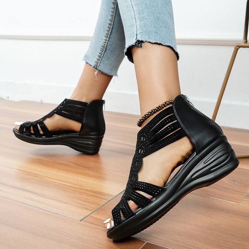 Stilla | Roman Thred Lav kile sandaler Rabat