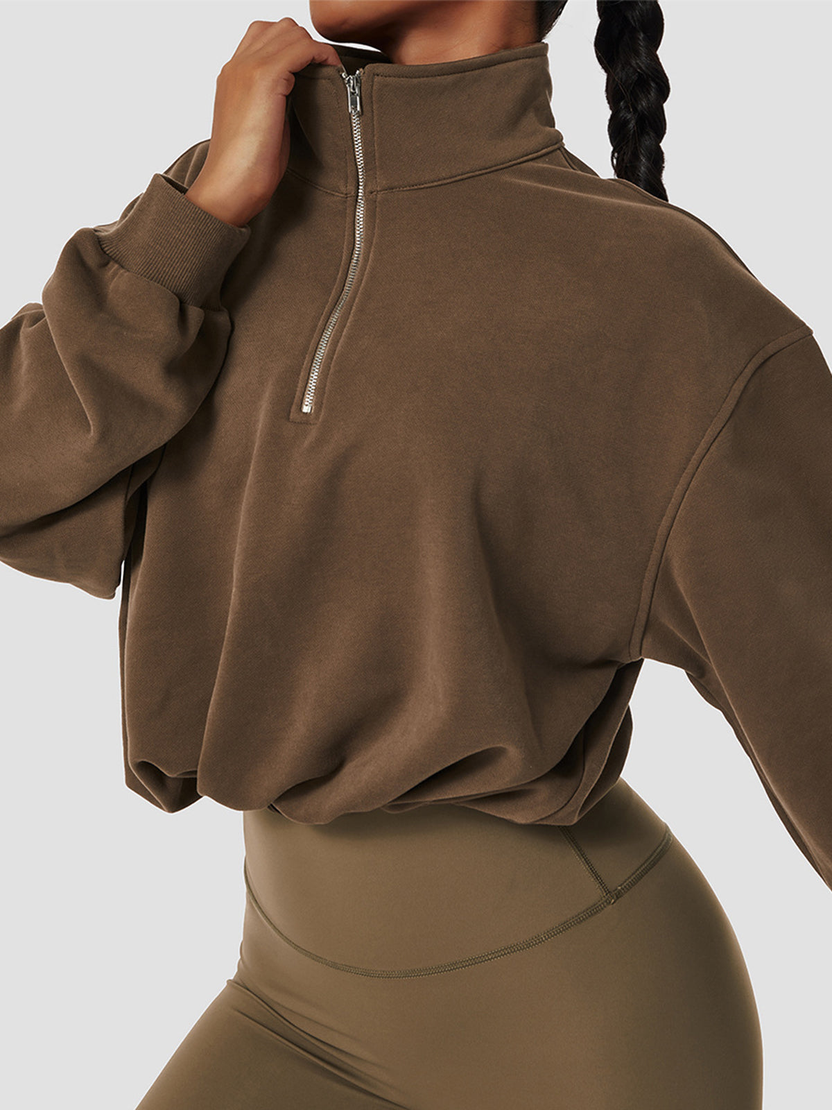 Stilla | Sweatshirt Khaki Bomuld Afslappet & Behagelig Udsalg