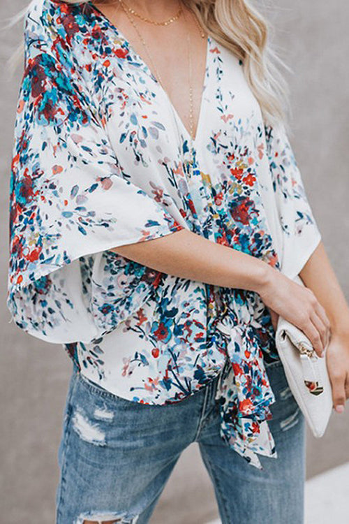 Stilla | Real Charmer Shivering Print Bowknot Skjorte