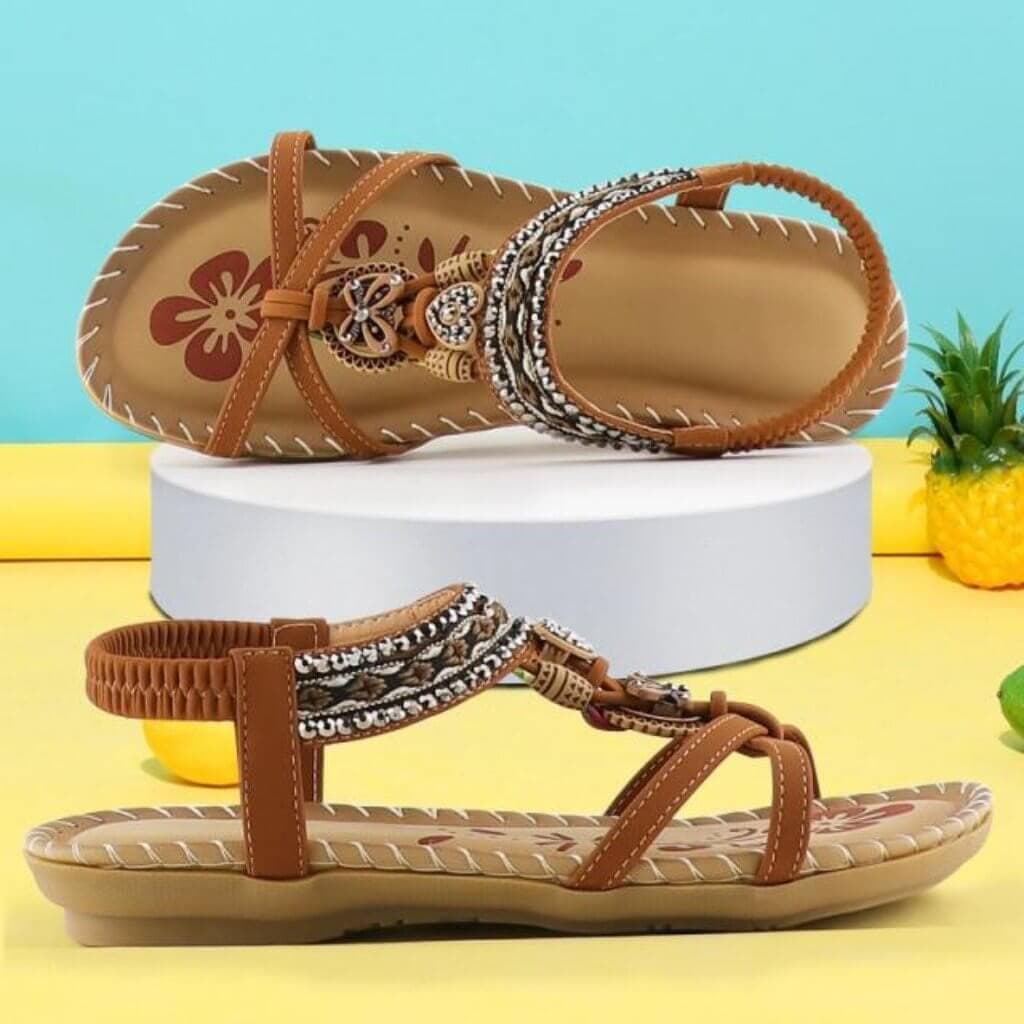 Stilla | Sandaler Med Elastikbånd og Blød Platform