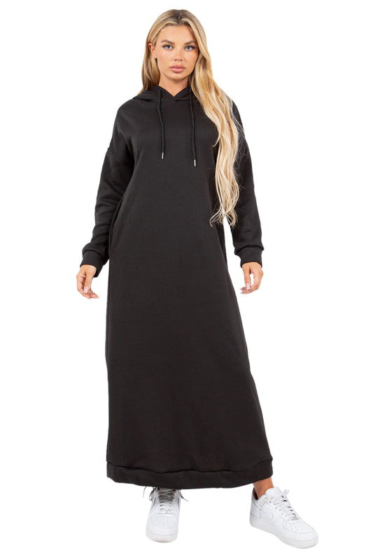Stilla | Lang Maxi Hoodie Kjole på udsalg