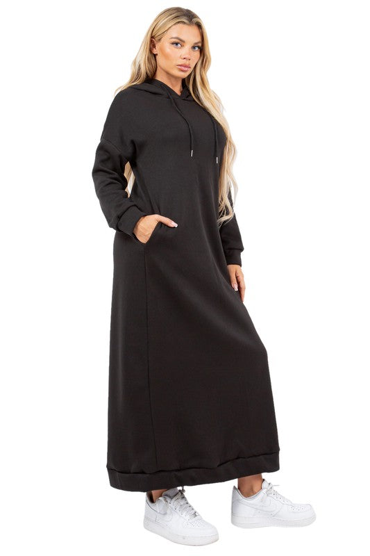 Stilla | Lang Maxi Hoodie Kjole på udsalg