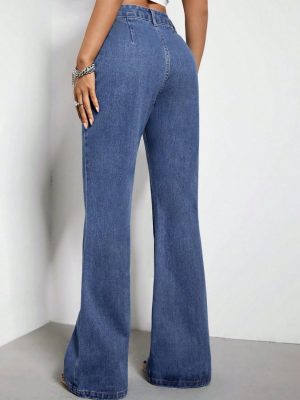 Stilla | Talje Bootcut Jeans med Lommer Online