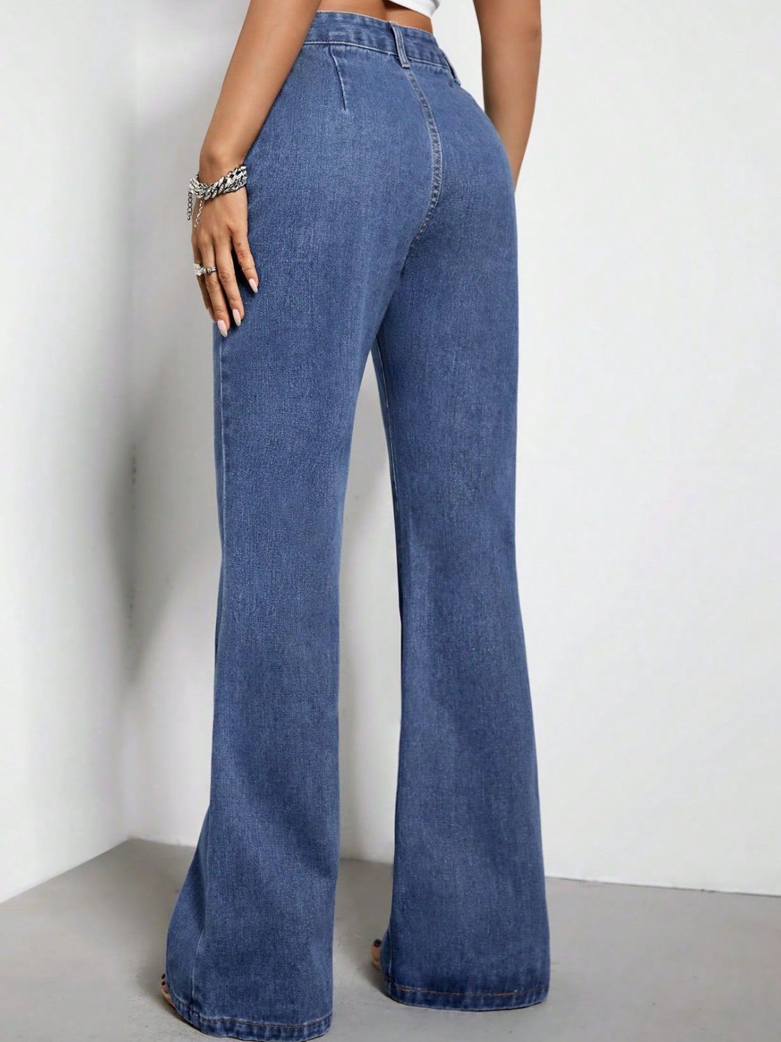 Stilla | Talje Bootcut Jeans med Lommer Online