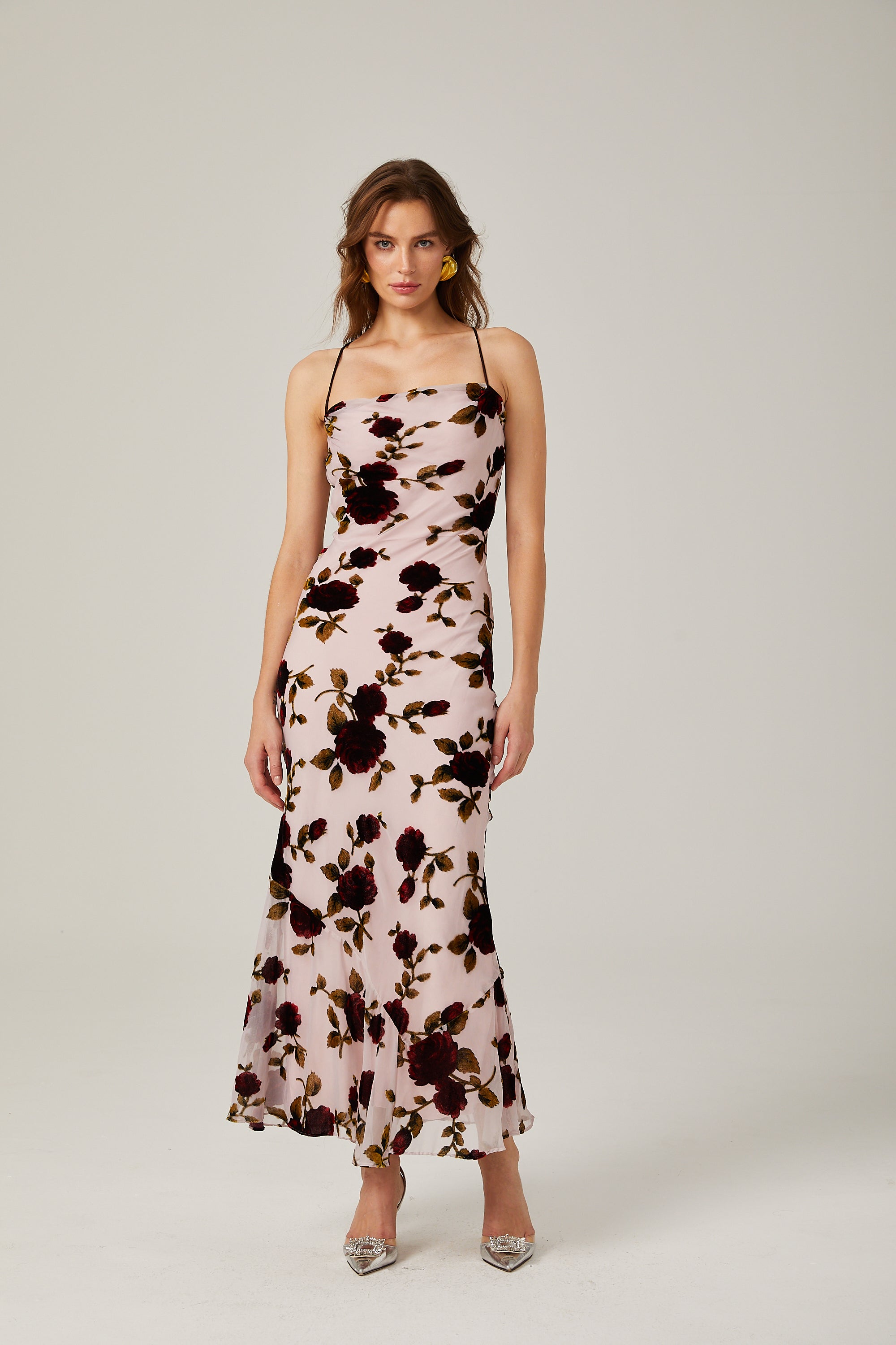 Stilla | Blomster Scoop Back Maxi Kjole